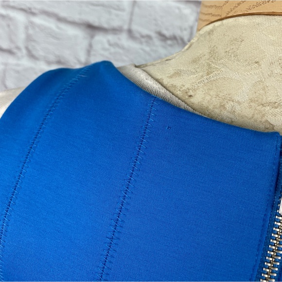 J. Crew Fit & Flare Blue Scuba Dress Size 8 Style #A5434 - Picture 5 of 5